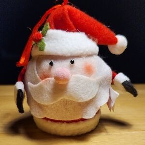 St. Nicholas Square Red and White Plush Ornament